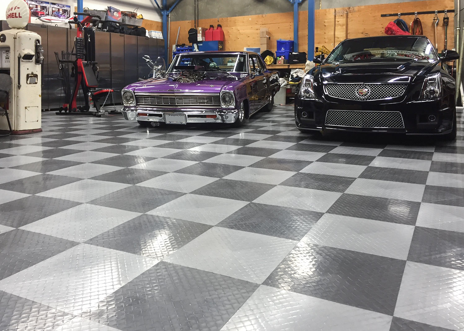 two cadillacs